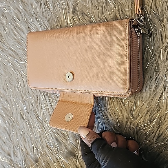 Chresury cash envelope wallet in beige blush. - Picture 2 of 6